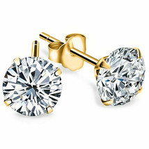 14K Yellow Gold 2MM Round Stud Push Back Earrings 4 Kids Women &amp; Men - $83.22