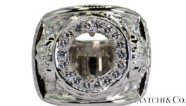 Gianni Versace 18K White Gold Natural VVS Diamond - Well Made Ring Mount - £5,582.21 GBP