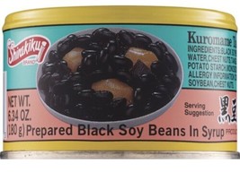 Shirakiku Prepared Black Soy Beans In Syrup 6.34 Oz (Pack Of 3) - £31.64 GBP