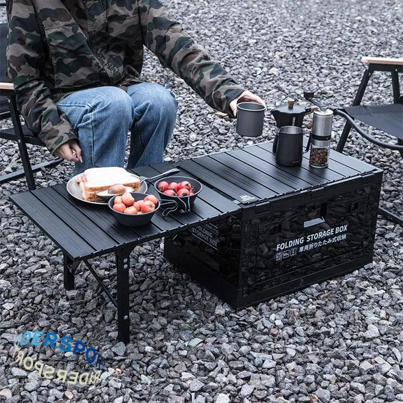 50L Aluminum Lid Folding Storage Box for Camping and Picnic Camping Storage - $148.04+