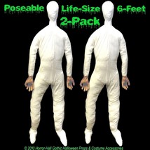 2-PC-Life Size Body-STUFFED Poseable DUMMY-Halloween Haunted House Holiday Props - $142.47