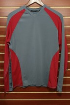 NEW Men&#39;s Jockey Long Sleeve Compression Shirt V-Neck Gray / Red M $40 - £11.76 GBP