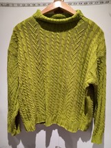 WOMENS M&amp;S COLLECTION SIZE UK M MEDIUM GREEN JUMPER SWEATER PULLOVER SMA... - £15.82 GBP