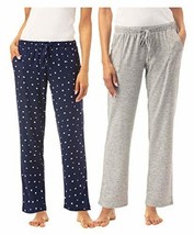 Lucky Brand Women&#39;s 2 Pack Straight Leg Lounge Pant with Drawstrings and Pockets - £28.05 GBP