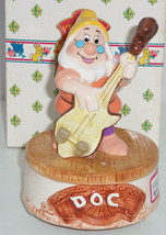 Disney Snow White Music Box Doc Dwarfs Schmid Heigh Ho Sir Lanka Playing Cello - $49.95