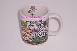 Busch Gardens Tigers Coffee Mug White Yellow Tigers Ceramic Tea Cup - £5.58 GBP