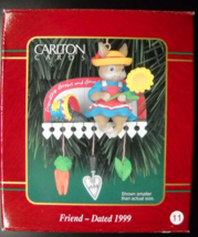 Carlton Cards Heirloom Christmas Ornament 1999 Friend Rabbit Gardener Boxed - £8.66 GBP