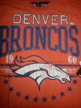 New Denver Broncos Distressed  Big Time  T Shirt Viintage Shirt Nfl Team Apparel - $34.99