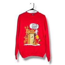 Vintage Funny Christmas Sweatshirt XL I Said The Schmidt House Santa Reindeer - $25.95