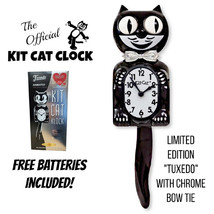 TUXEDO KIT CAT CLOCK 15.5&quot; Limited Edition Free Battery USA MADE Kit-Cat... - $98.43 CAD