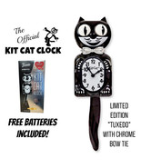 TUXEDO KIT CAT CLOCK 15.5&quot; Limited Edition Free Battery USA MADE Kit-Cat... - $98.29 CAD