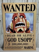 Wanted Dead Or Alive GOD USOPP Marine Anime Poster One Piece Manga Series - £14.49 GBP