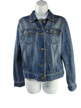 Denim Jean Jacket Womens Medium GAP Premium Denim Blue Jean Trucker Coat - £14.18 GBP