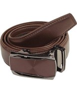 Mens VALENTINI Leather Belt Automatic Adjustable Removable Buckle RT031 ... - $40.73 CAD