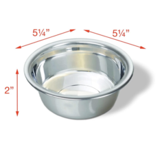 Pets Small Lightweight Stainless Steel Dog Bowl, 16 OZ Food And Water Dish - $23.79 MXN