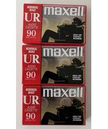 (3) Maxell UR 90 Minute Audio Cassette Tapes Normal Bias IEC Type I New ... - €8,49 EUR