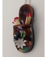 Beautiful Vtg GES.GESCH Pottery Germany shoe Wall Pocket / Match holder  - $929.05 MXN