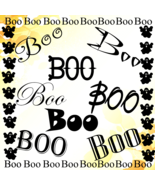 Boo-Digital ClipArt-Fonts-Art Clip-Gift Tag-Notebook-Halloween-Scrapbook - £1.39 GBP