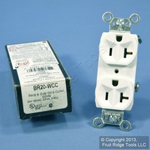 New Pass &amp; Seymour White COMMERCIAL Duplex Receptacle Outlet 20A BR20-W ... - £1.91 GBP