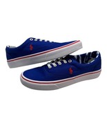 Polo Ralph Lauren Sneakers Men 8.5 Keaton Royal Blue Low Top Preppy Coun... - $781.00 MXN