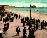 Boardwalk and Beach Atlantic City NJ New Jersey 1909 DB Postcard Q15 - $3.91