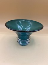 WENDY HANNAM Cobalt Teal Blue 4” Vase Jam Factory Australia Art Glass - £71.21 GBP