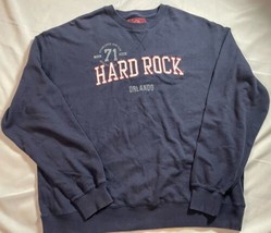 Hard Rock Cafe Las Vegas Long Sleeve Sweatshirt Adult&#39;s XXL Navy Lightwe... - $21.04