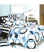 Blancho Bedding - [Artistic Blue 100% Cotton 5PC MEGA Duvet Cover Combo ... - £84.48 GBP