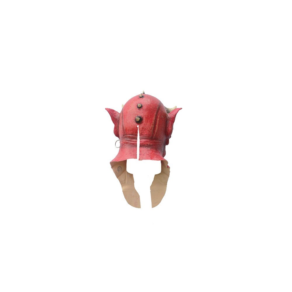 Uzzath 26083 Horned Red Devil Piercing Full Head Costume Latex Mask Adult One Sz Item image 6