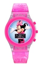 Disney Minnie Mouse Digital Lcd Watch With Light Up Band - New - Holiday Gift! - £15.80 GBP