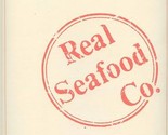 Real Seafood Co. Menu Portside Festival Marketplace N Summit Toledo Ohio... - £30.16 GBP