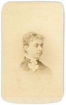 Antique CDV Circa 1870&#39;S Beautiful Young Woman Scholfield Bros. Mystic River, CT - £7.43 GBP