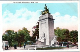 The Maine Monument Columbus Circle New York Postcard - £5.41 GBP