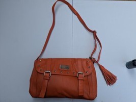 Harley Davidson Orange Genuine Leather Dr. Bag/Purse/ New W/ Tags - £170.87 GBP