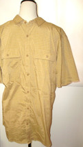 New Mens MT M Tall Prana Recycled UV Embark Brown Light SS Button Shirt ... - £97.67 GBP