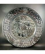 Pedro Marcos Black &amp; White Large Ceramic Platter 16.5&quot; Dia. Mexican Folk... - $8,795.03 MXN