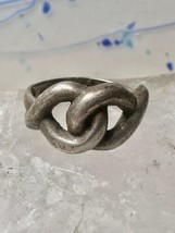 Love Knot ring size 7.50 band sterling silver men women girls - £37.15 GBP