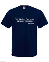 Mens T-Shirt Walt Disney Quote Its fun to do the impossible Design Tshirt - £19.77 GBP