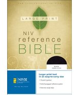 NIV Large Print Reference Bible, Personal Size (Black Bonded Leather) Zo... - £39.31 GBP