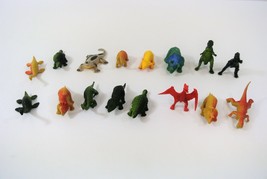 Toy Dinosaur Lot of 16 China Plastic Rubber Stegosaurus Rhinoceros T-Rex +More - £23.14 GBP