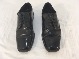 Men&#39;s Perry Ellis America Black 8.5 Shined Cap Toe Oxford Dress Shoes - £21.21 GBP