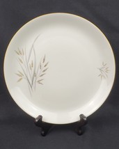 Porsgrund Norway Wheat Salad Plate 8.25&quot; White Gold Silver Handpainted Porcelain - $27.44