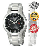 Seiko 5 Automatic SNKA23 SNKA23K1 Mens Black Dial Day Date Stainless Ste... - $2,253.55 MXN