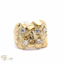 10k Gold Nugget Ring - £329.31 GBP