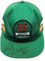 VTG RUSTY WALLACE KODIAK Autographed 3 STRIPE SNAPBACK MESH TRUCKER HAT/CAP - £257.41 GBP