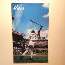 Asics Ichiro Suzuki Advertising Hanging Cloth Sign 66&quot; x 36&quot; Seattle Mar... - $296.99