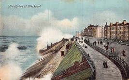 Blackpool Lancashire England~Rough SEA~1904 Postcard - £7.48 GBP