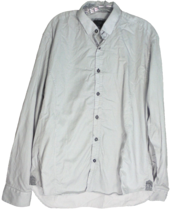 Eight X Mens XL White Black Polka Dot Shirt Long Sleeve Button Up Down - £6.77 GBP