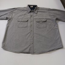 Field & Stream Heavy Cotton Button Down Shirt Men's Gray Outdoor Work Chest 50" image 11