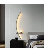 Modern LED Wall Lamp Black Gold Interior Lamp Home Decor Sconce Living R... - £49.27 GBP